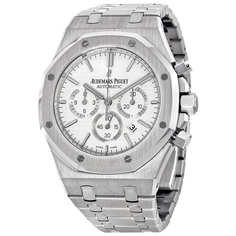 audemars piguet matte silver watch|audemars piguet chronograph gold.